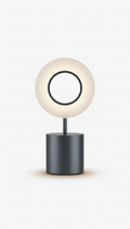 Connected glass and aluminum LED table lamp