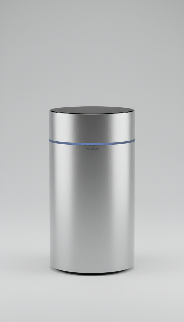 Brushed aluminum smart speaker with adaptive acoustics